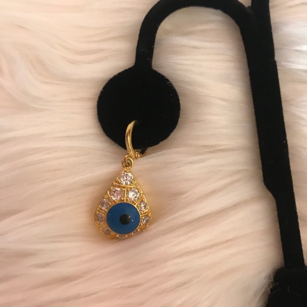 Gold and Blue Necklace and Earings Set